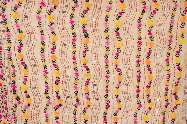 Chanderi Handwork Embroidery PomPom Dupatta