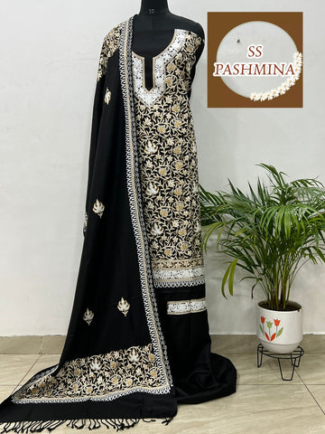 Pashmina Embroidery Suit ( Unstitched Dress Material)
