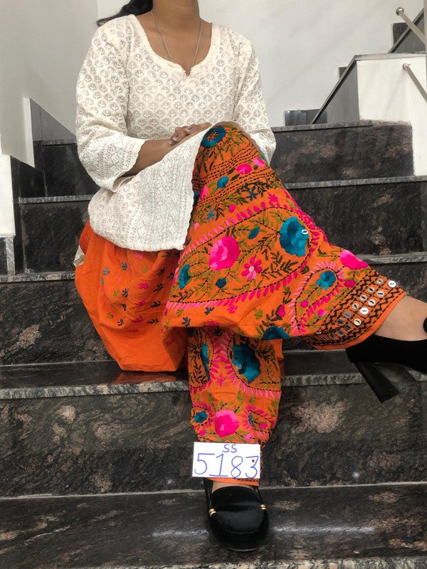 Buy Phulkari Salwar online india Queenley Queenley.me