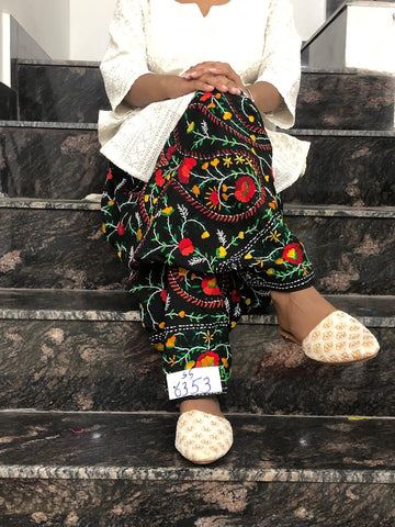 Phulkari handwork Embroidery Cotton Salwar