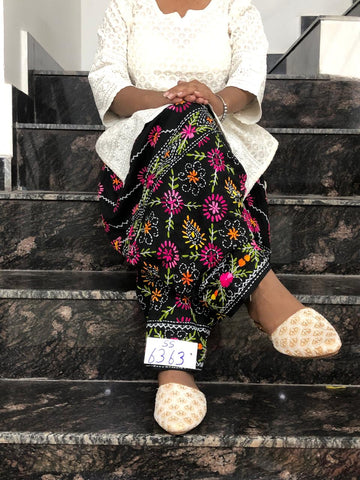 Phulkari handwork Embroidery Cotton Salwar