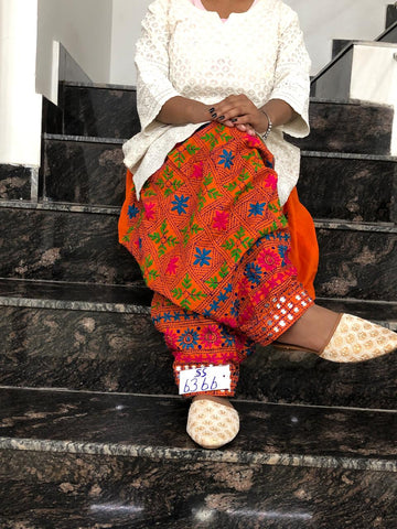 Phulkari handwork Embroidery Cotton Salwar
