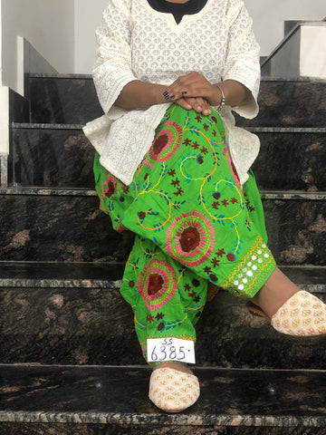 Phulkari handwork Embroidery Cotton Salwar
