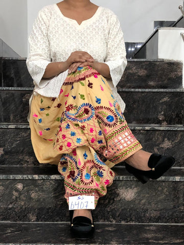 Phulkari handwork Embroidery Cotton Salwar